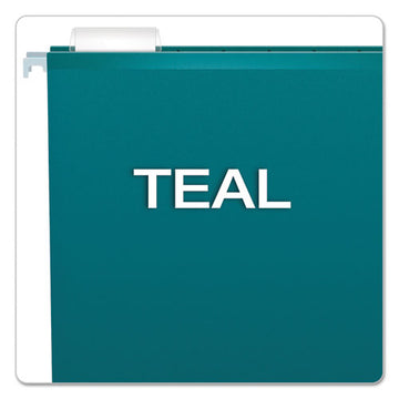 Pendaflex® Colored Reinforced Hanging Folders, Letter Size, 1-5-cut Tab, Teal, 25-box freeshipping - TVN Wholesale